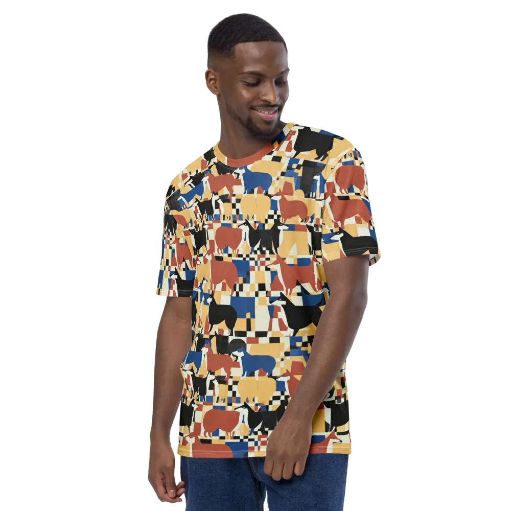 Canine Construct on Men's Crew Neck T-Shirt — Left