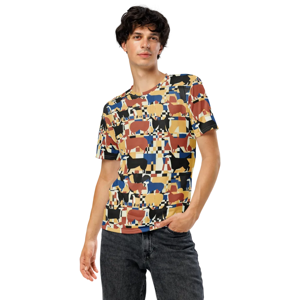 Canine Construct on Men's Crew Neck T-Shirt — Front