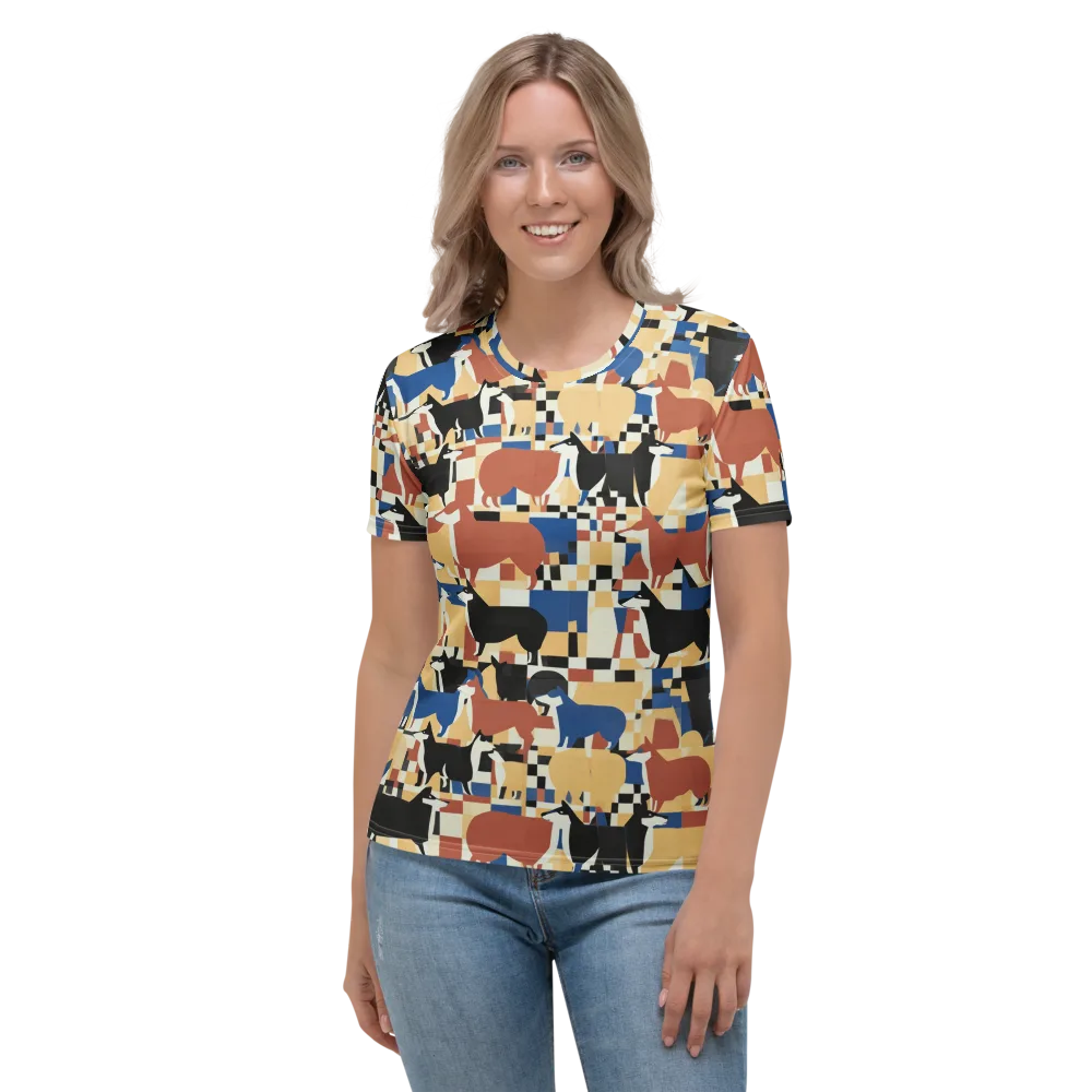 Canine Construct on Women's Crew Neck T-Shirt — Front