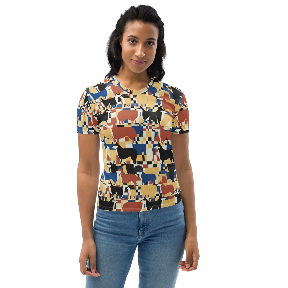 Canine Construct on Women's Crew Neck T-Shirt — Front