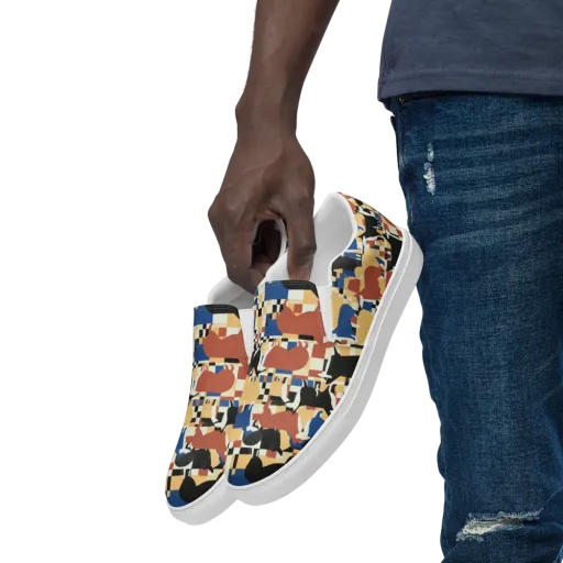 Canine Construct on a Men's Slip-On Canvas Shoes