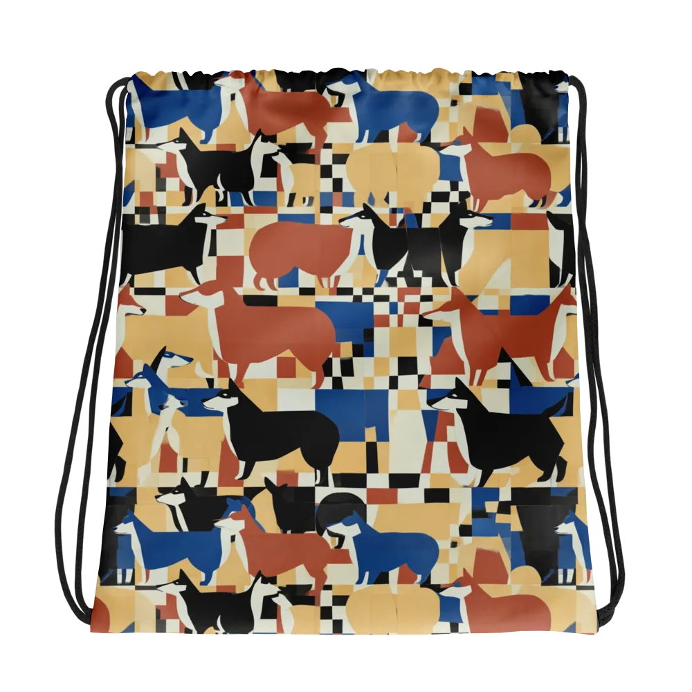 Canine Construct on Drawstring Bag — Photo