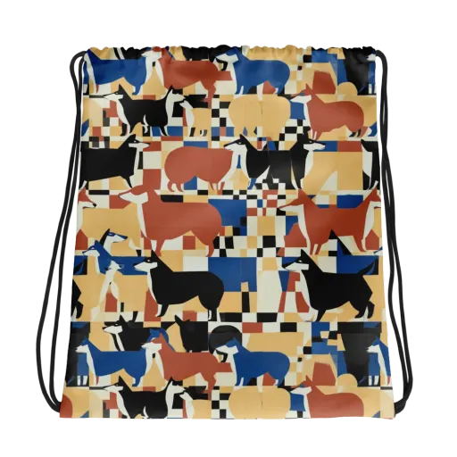 Canine Construct on a Drawstring Bag