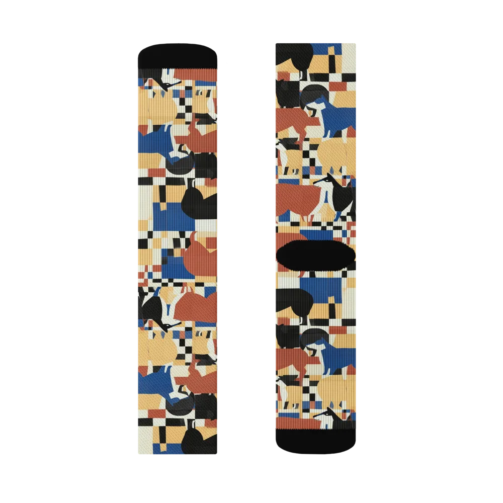 Canine Construct on Socks — Left Sock