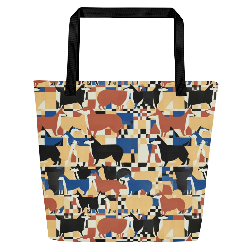 Canine Construct on Large Tote Bag W/ Pocket — Front