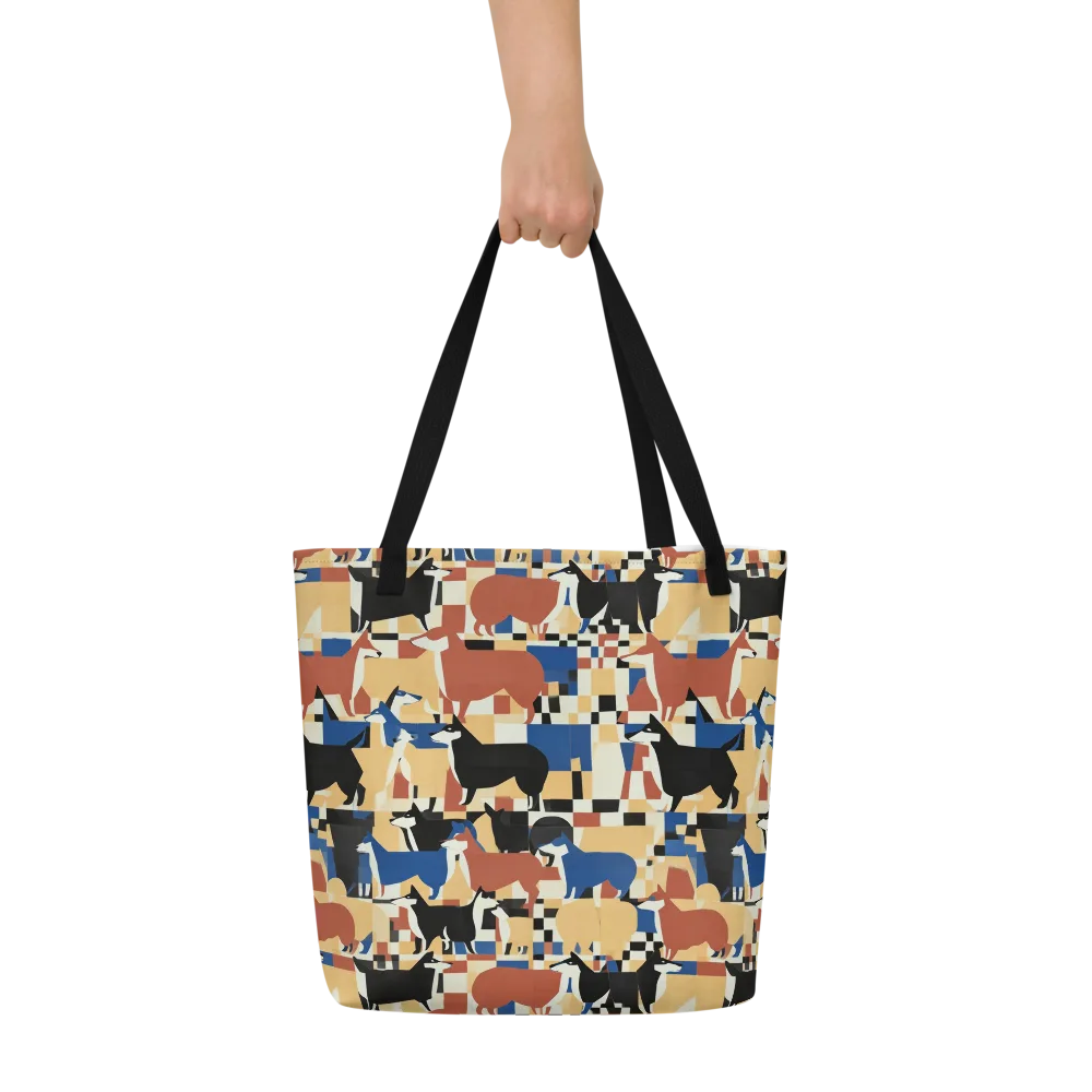 Canine Construct on Large Tote Bag W/ Pocket — Front