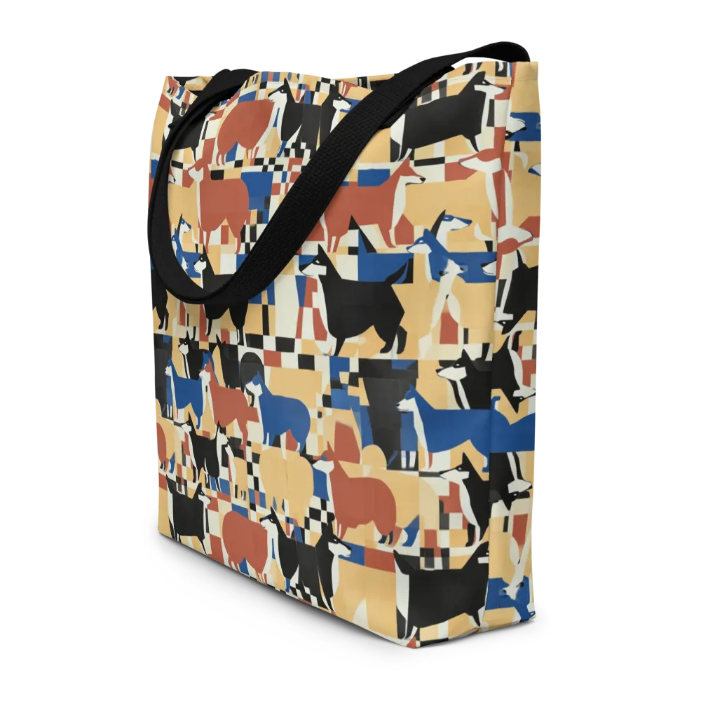 Canine Construct on Large Tote Bag W/ Pocket — Front