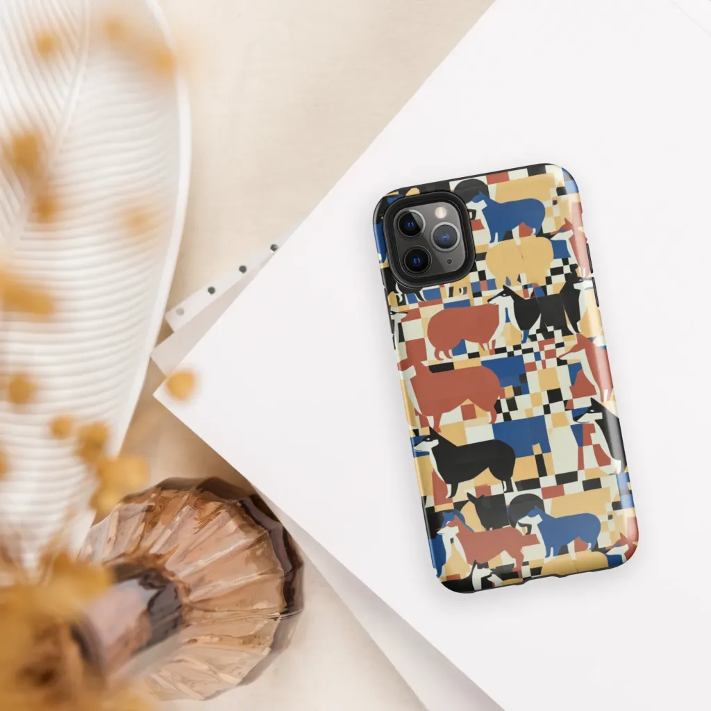 Canine Construct on Tough Case for iPhone® — Front