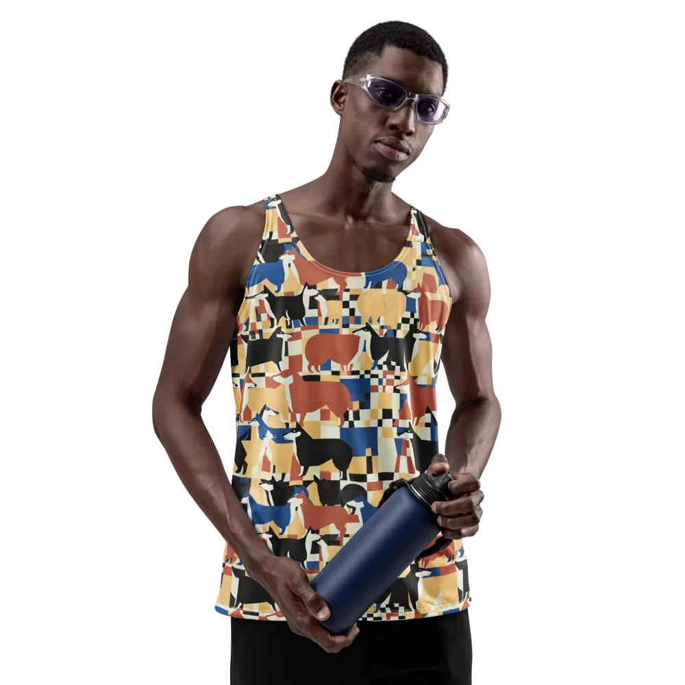 Canine Construct on Men's Tank Top — Front
