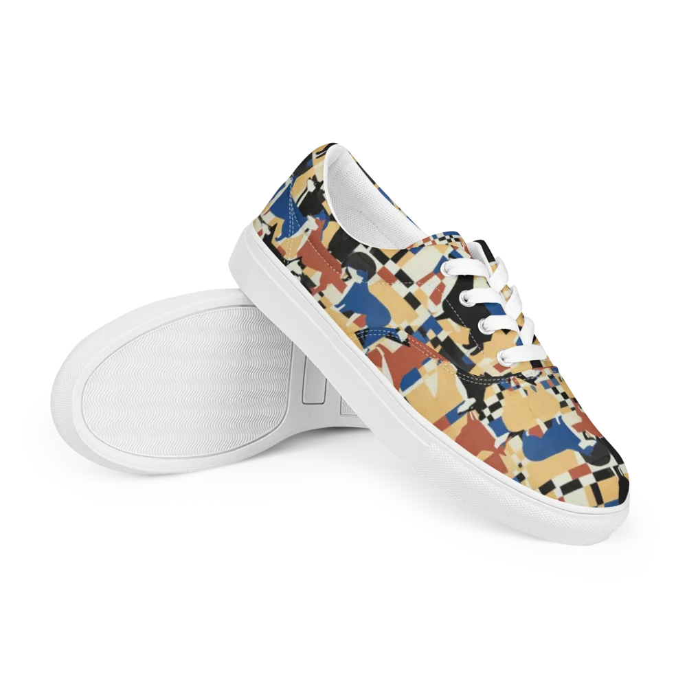 Canine Construct on Men's Lace-Up Canvas Shoes — Right Front