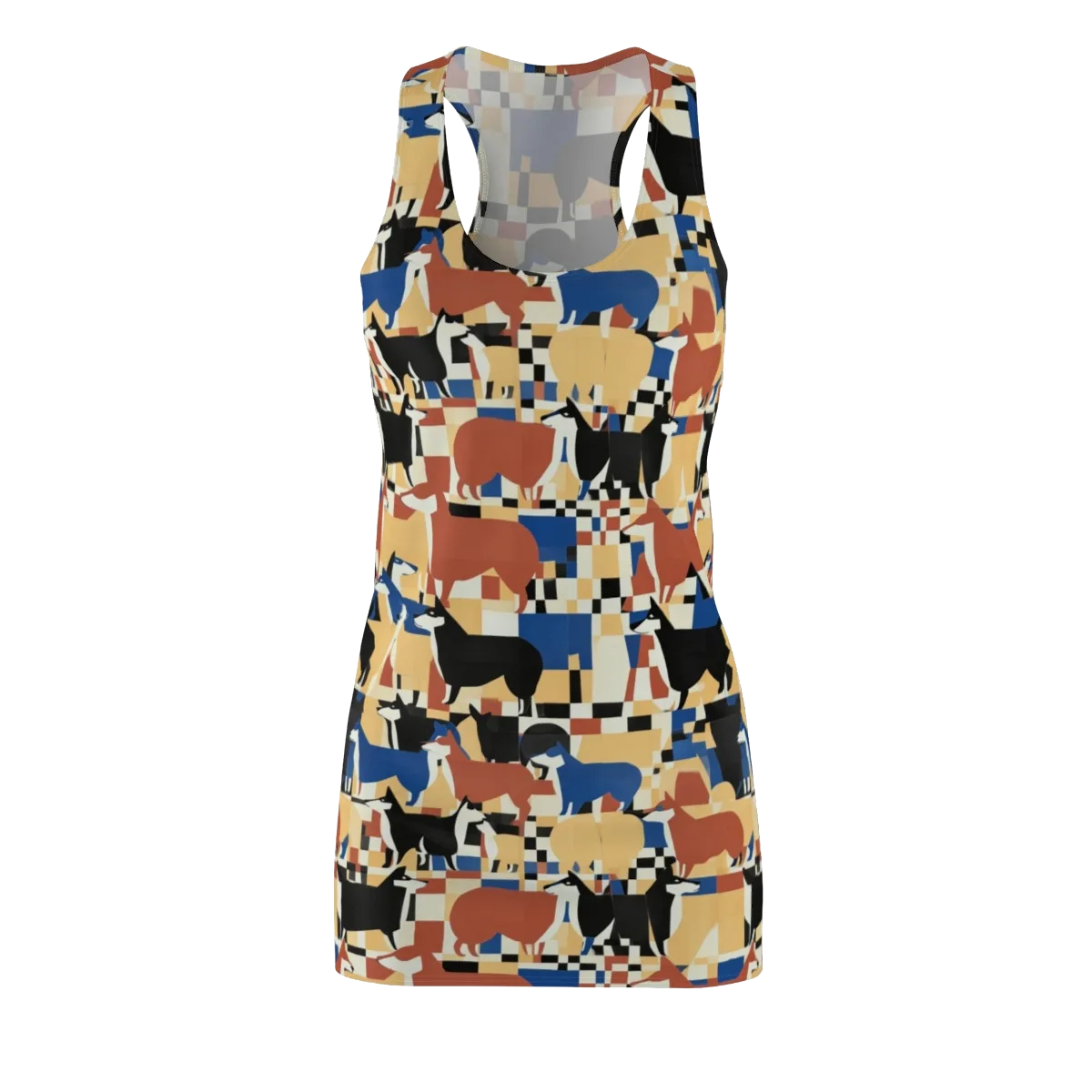 Canine Construct on Racerback Dress — Front
