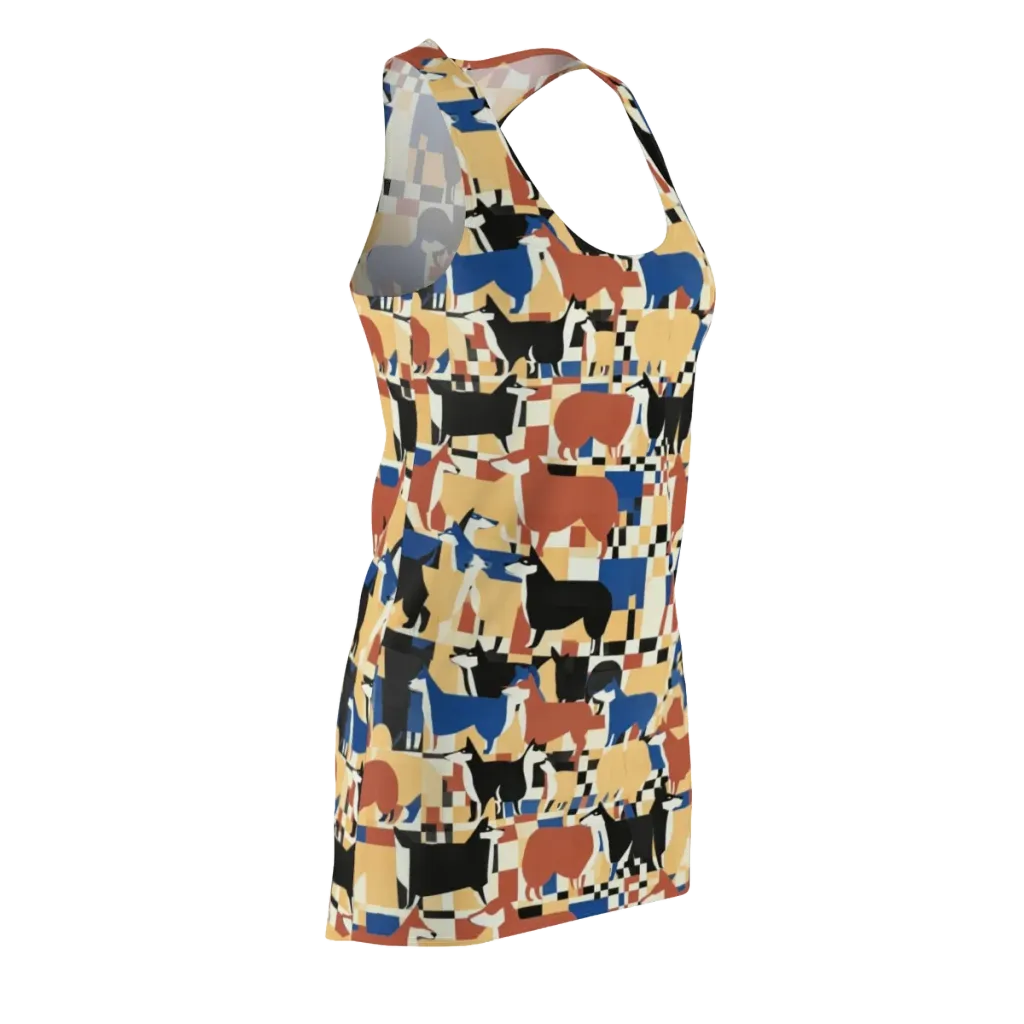 Canine Construct on Racerback Dress — Front Side