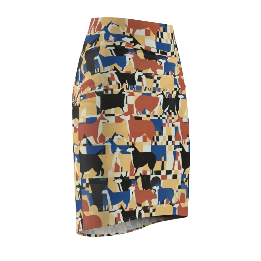 Canine Construct on Pencil Skirt — Front Side