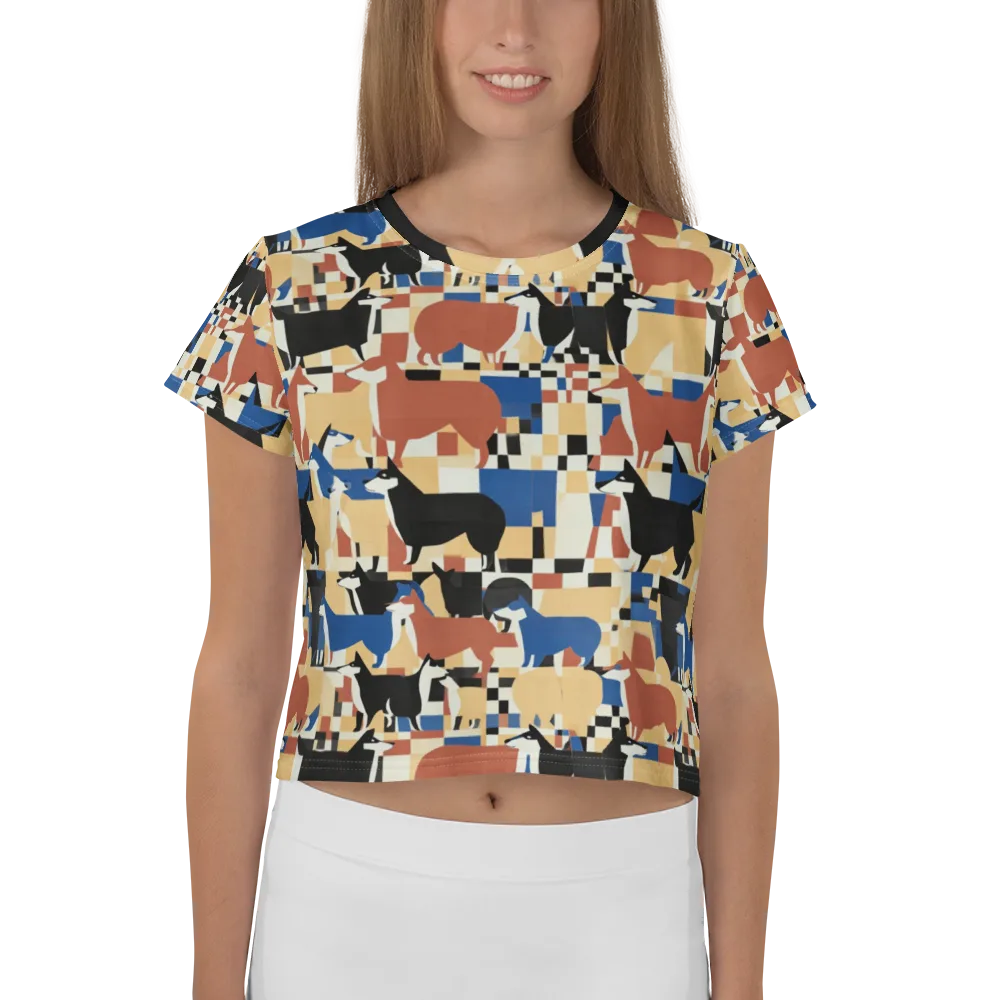 Canine Construct on Crop Tee — Front