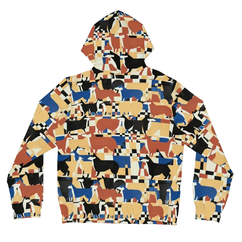 Canine Construct on Women's Full-Zip Hoodie — Back