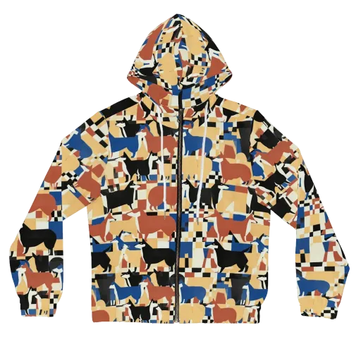 Canine Construct on a Women's Full-Zip Hoodie