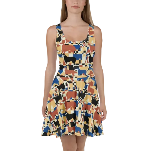 Canine Construct on a Skater Dress