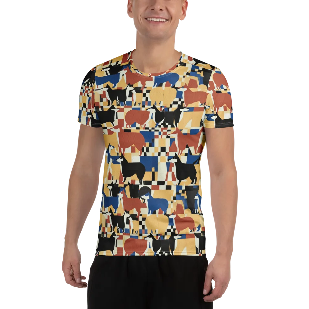 Canine Construct on Men's Athletic T-Shirt — Front