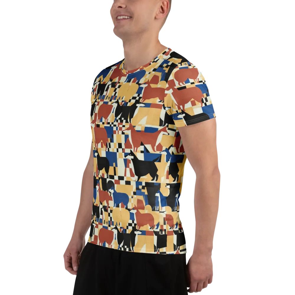 Canine Construct on Men's Athletic T-Shirt — Left