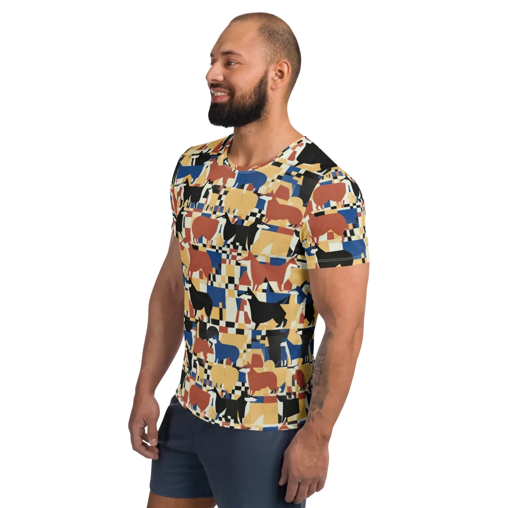 Canine Construct on Men's Athletic T-Shirt — Left