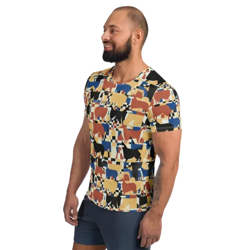 Canine Construct on a Men's Athletic T-Shirt
