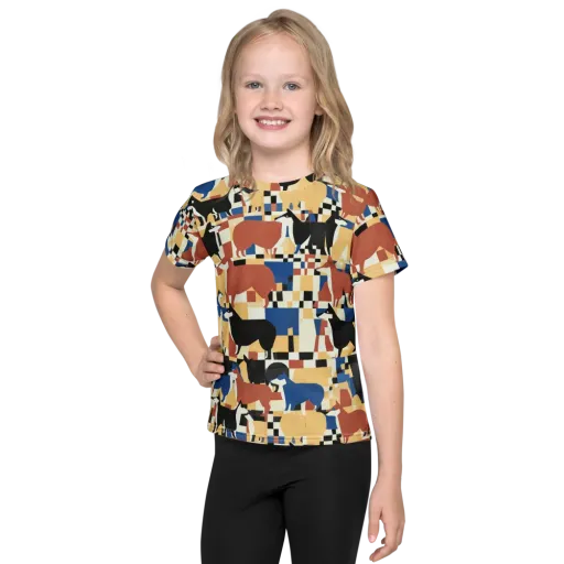 Canine Construct on a Kids Crew Neck T-Shirt