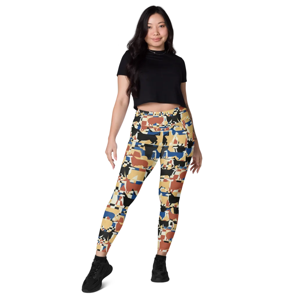 Canine Construct on Leggings with Pockets — Front