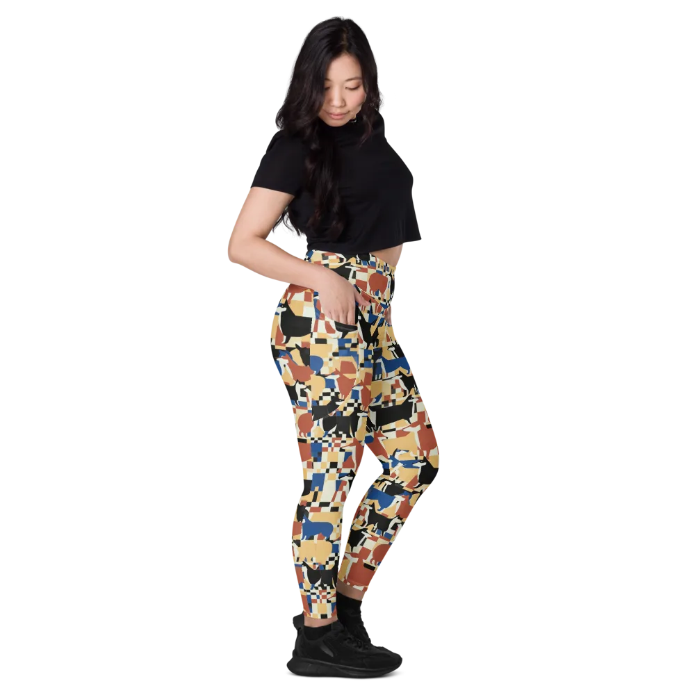Canine Construct on Leggings with Pockets — Right