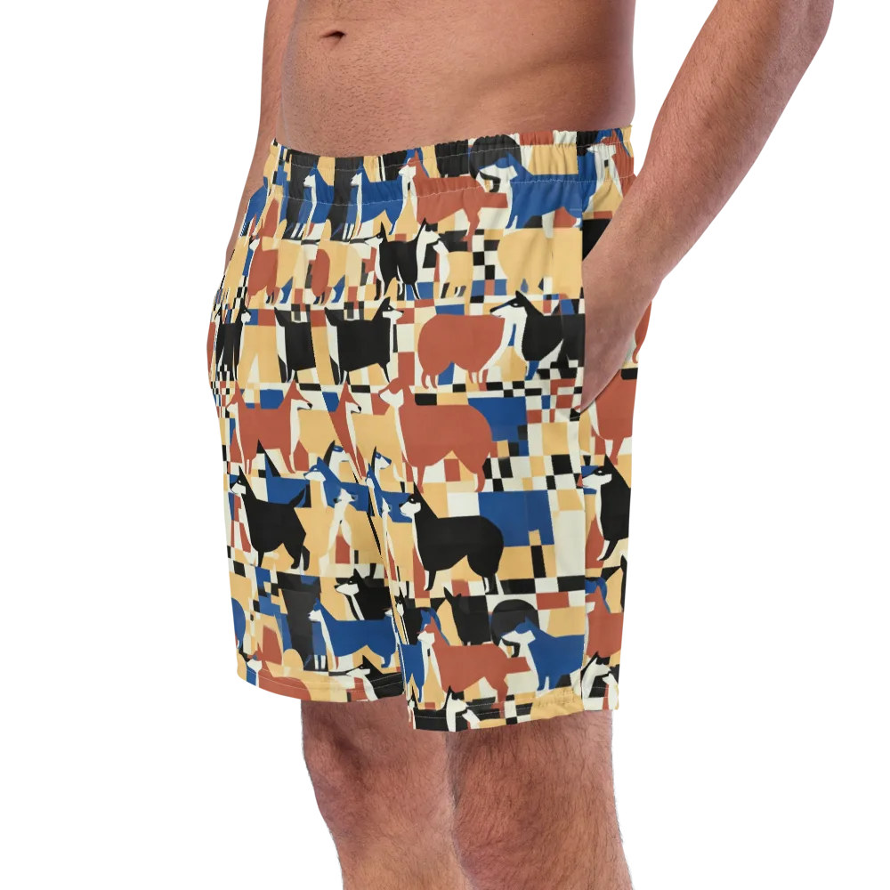 Canine Construct on Swim Trunks — Left Front