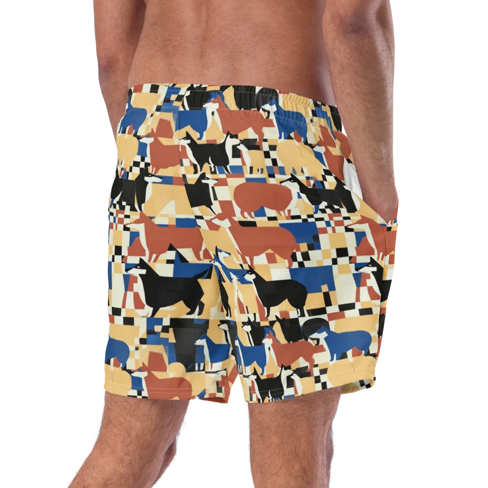 Canine Construct on Swim Trunks — Right Back