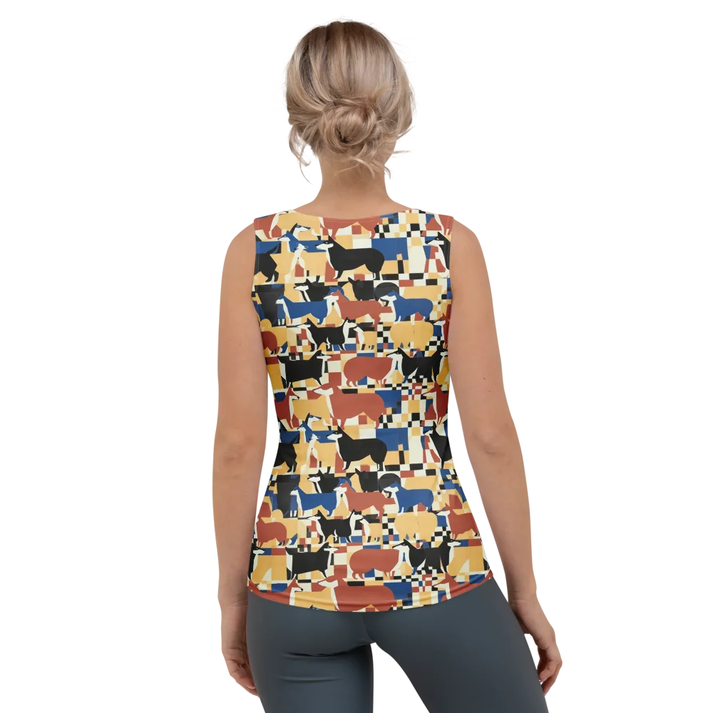 Canine Construct on Women's Tank Top — Back