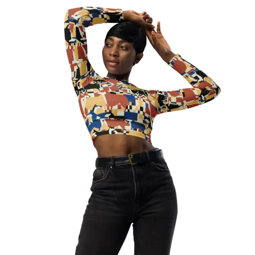 Canine Construct on a Long Sleeve Crop Top