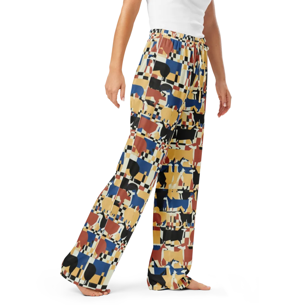 Canine Construct on Women's Pajama Pants — Right Front