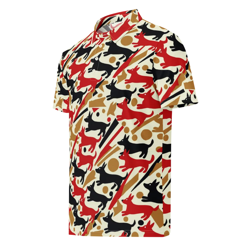 Redline Hounds on Men's Slim Fit Polo Shirt — Left Front