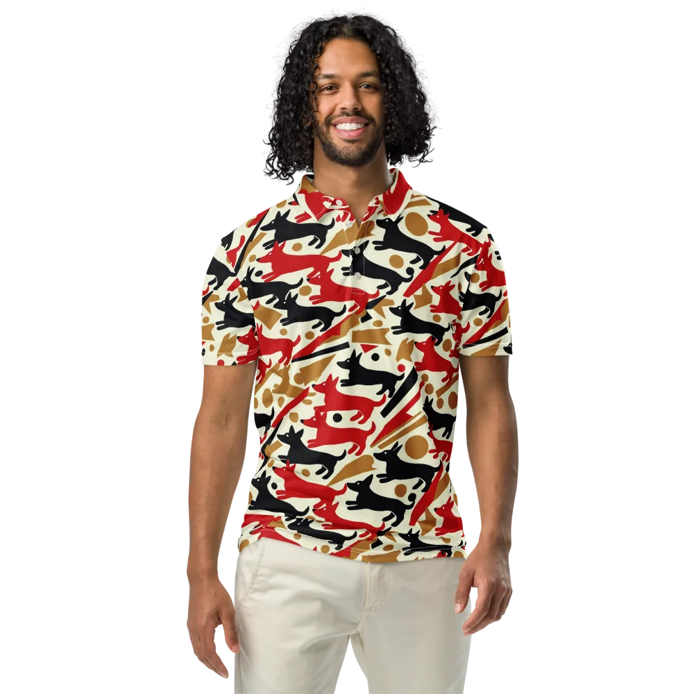 Redline Hounds on Men's Slim Fit Polo Shirt — Front
