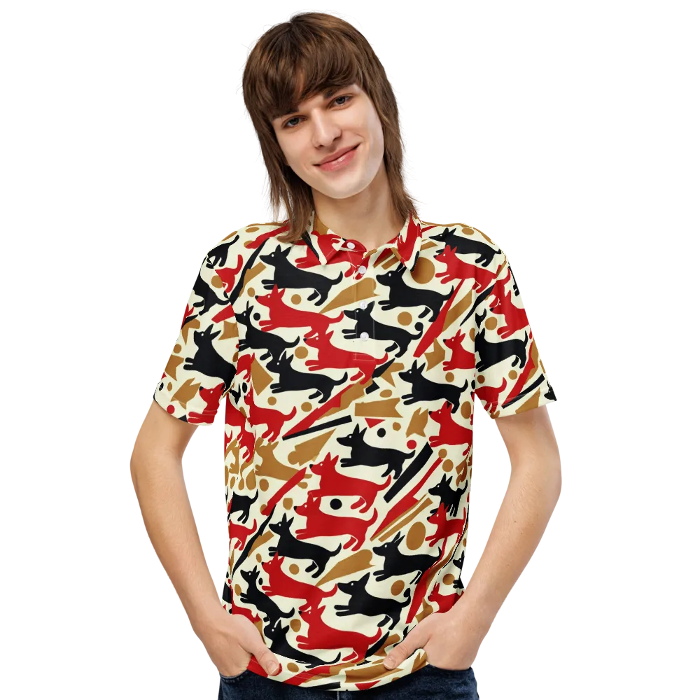 Redline Hounds on Men's Slim Fit Polo Shirt — Front