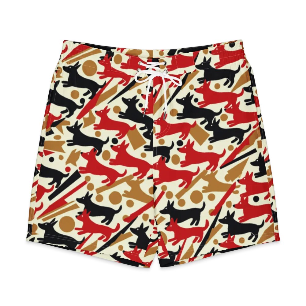 Redline Hounds on Men's Board Shorts — Front