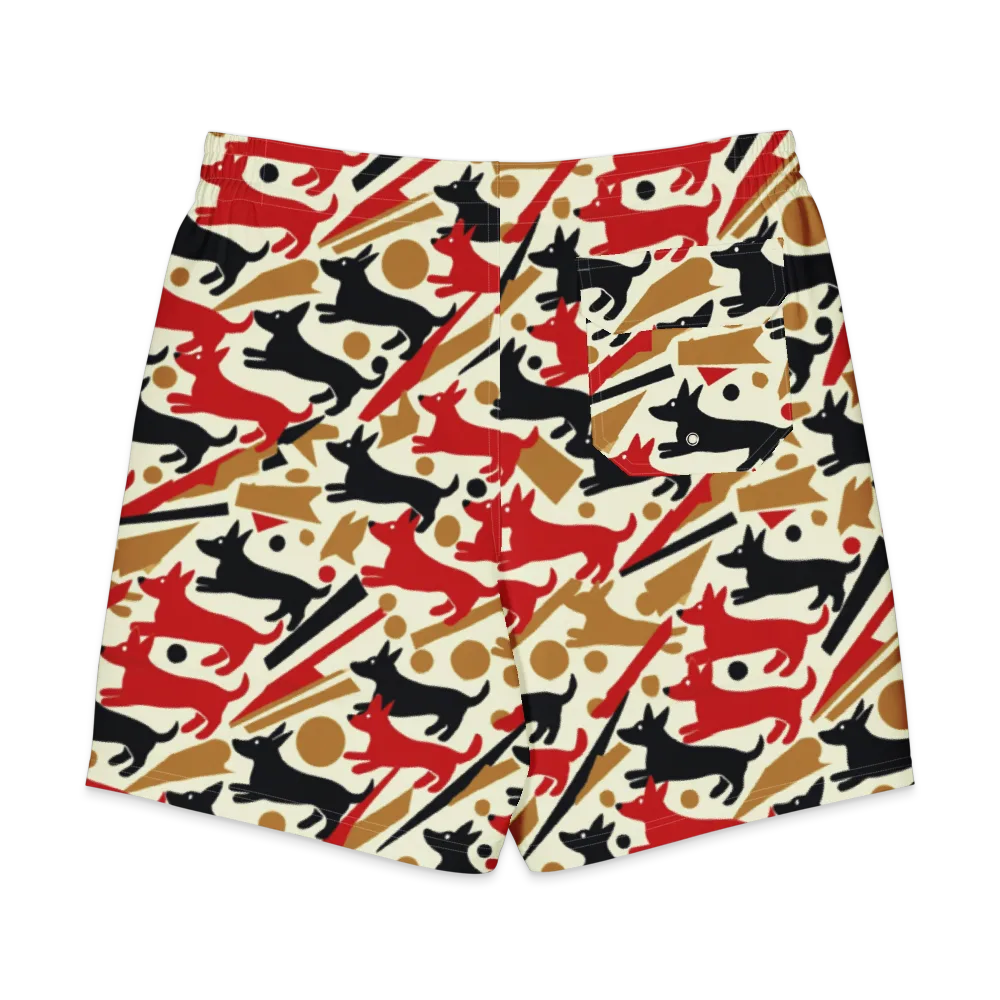 Redline Hounds on Men's Board Shorts — Back