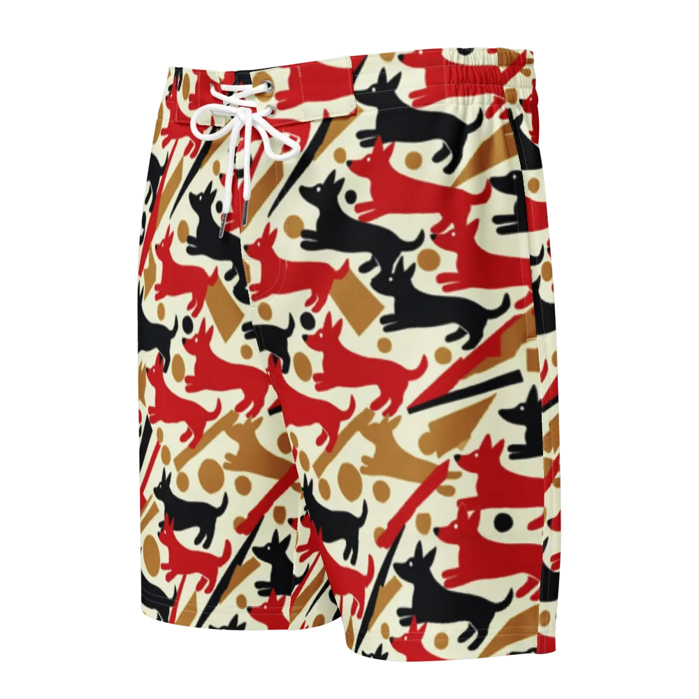 Redline Hounds on Men's Board Shorts — Front
