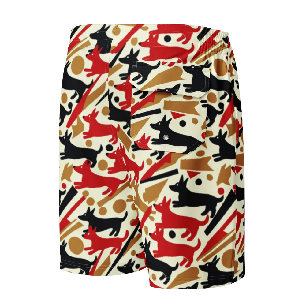 Redline Hounds on Men's Board Shorts — Back