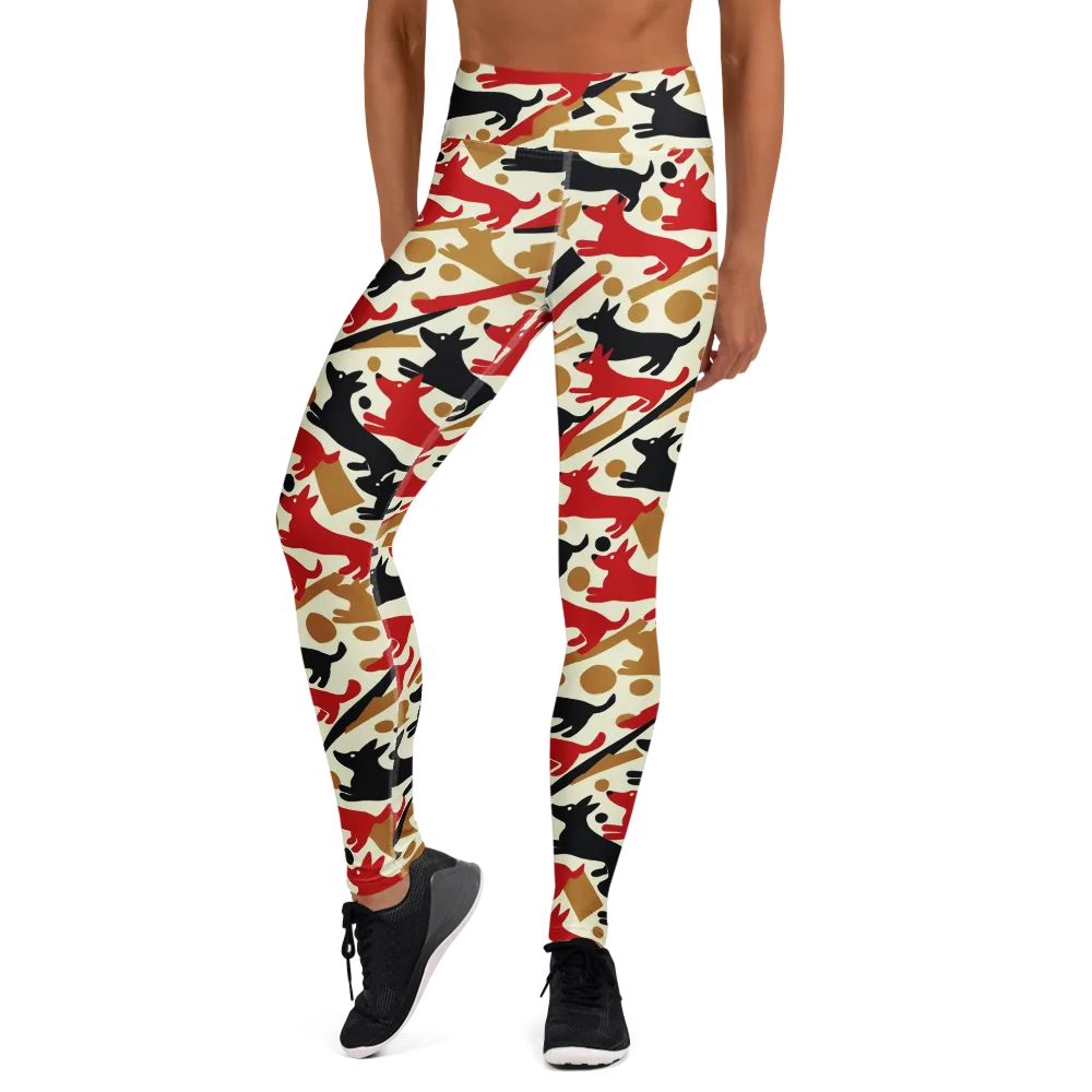 Redline Hounds on Yoga Leggings — Front