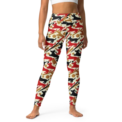 Redline Hounds on a Yoga Leggings