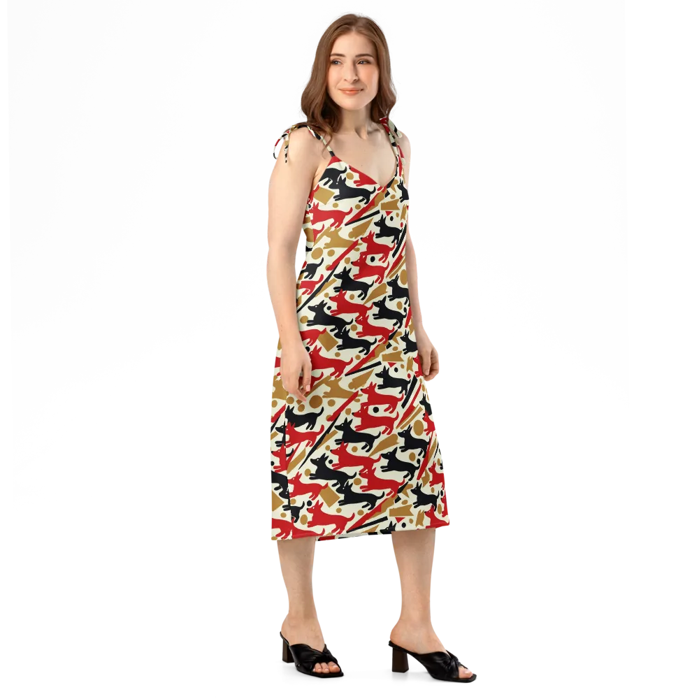 Redline Hounds on Slip Dress — Right Front