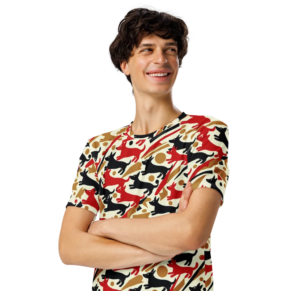 Redline Hounds on Men's Crew Neck T-Shirt — Left Front