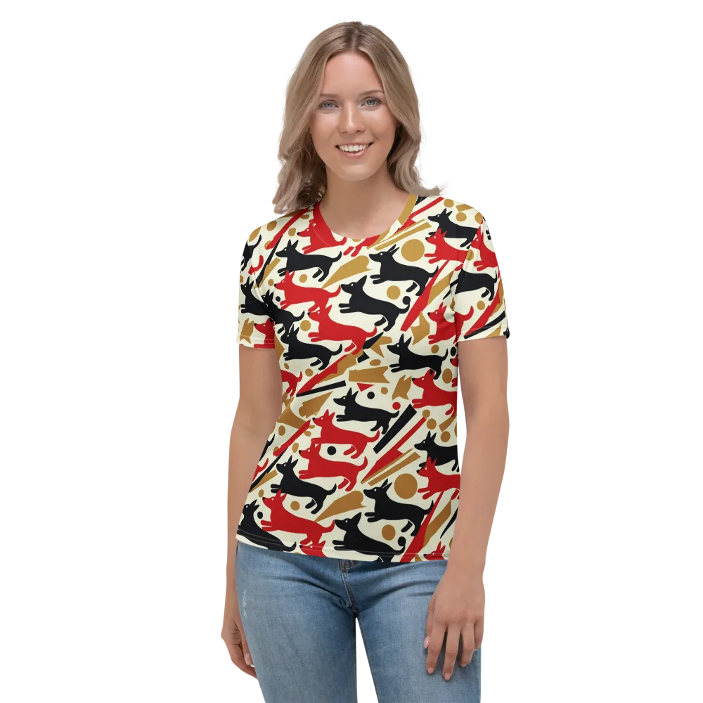 Redline Hounds on Women's Crew Neck T-Shirt — Front