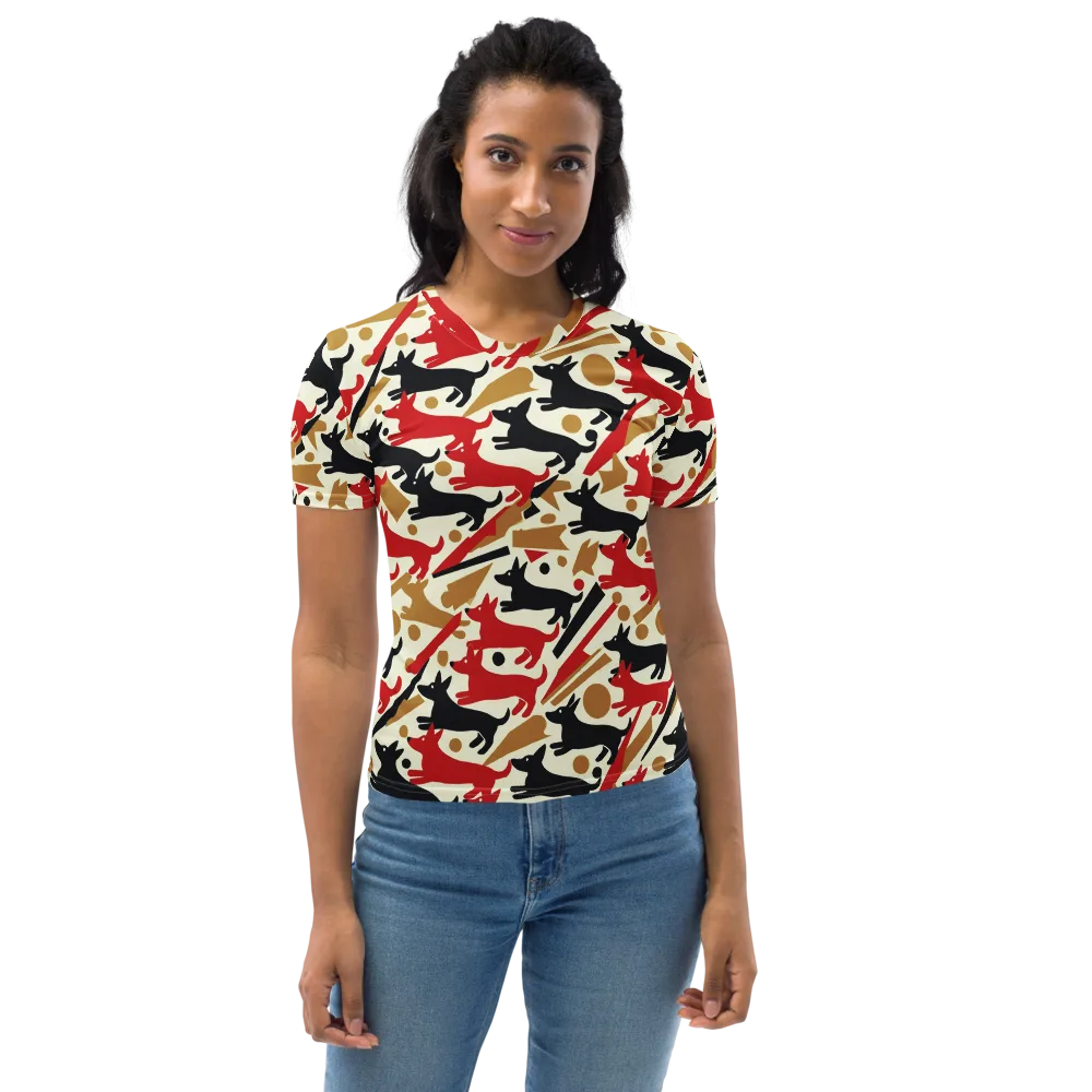 Redline Hounds on Women's Crew Neck T-Shirt — Front