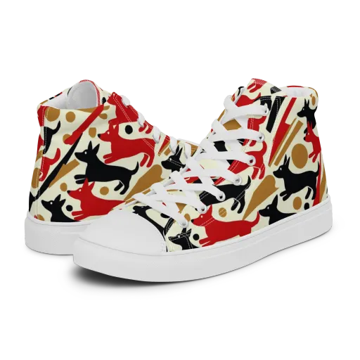 Redline Hounds on a Women's High Top Canvas Shoes