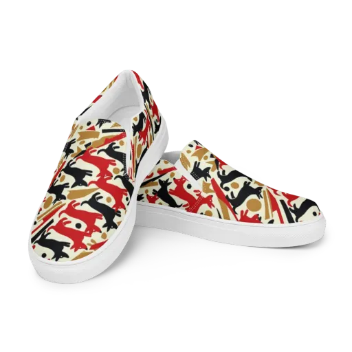 Redline Hounds on a Men's Slip-On Canvas Shoes
