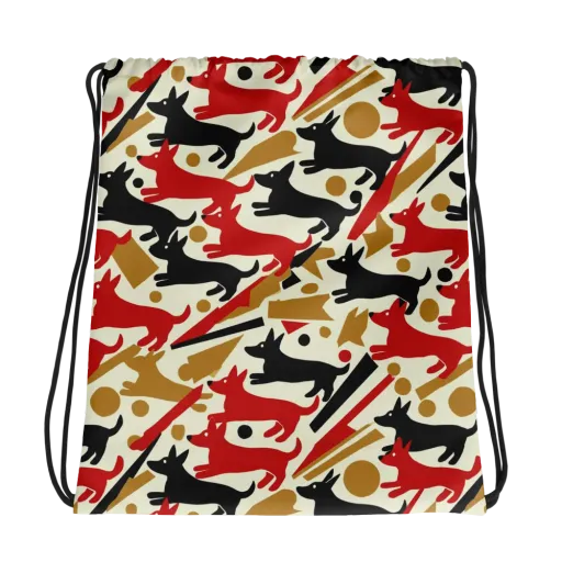 Redline Hounds on a Drawstring Bag