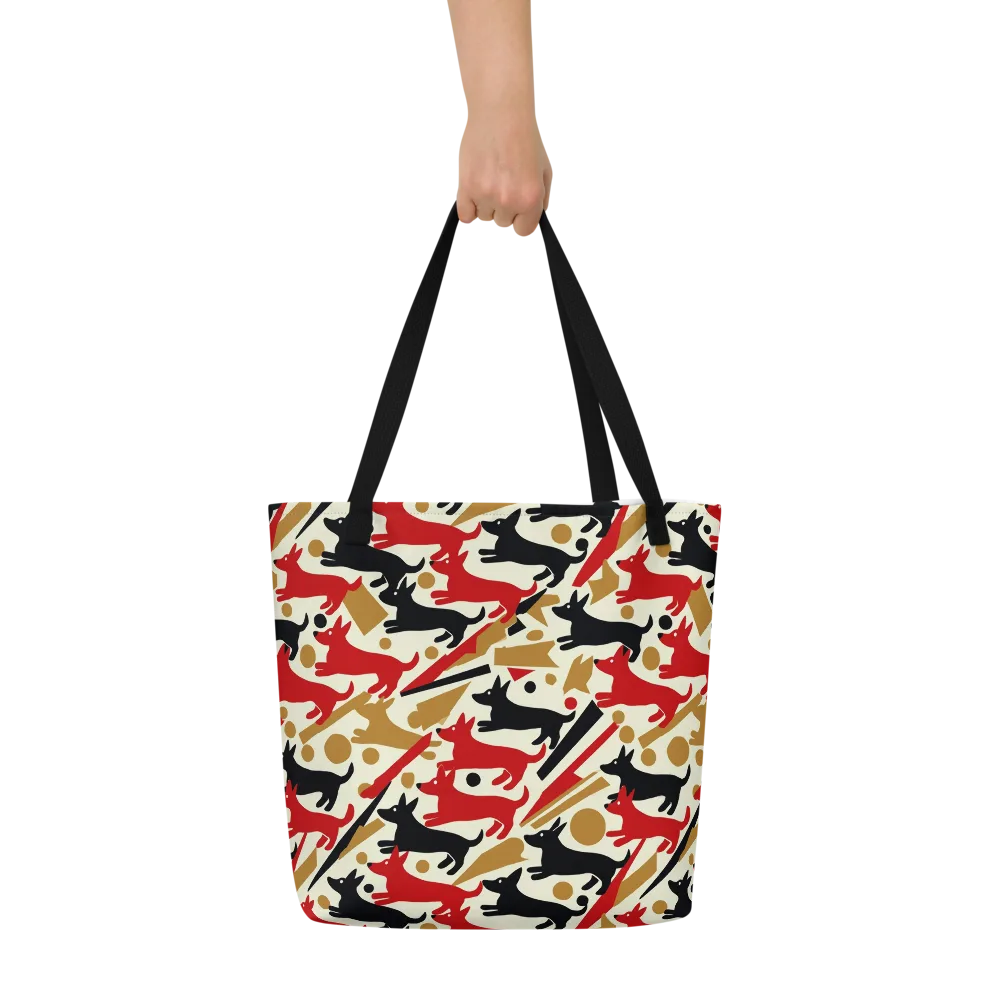 Redline Hounds on Large Tote Bag W/ Pocket — Front